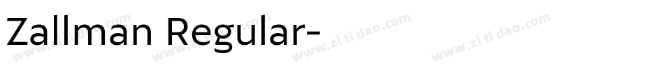 Zallman Regular字体转换